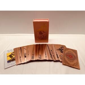 Rose Pink Gold Foil Tarot Deck Premium Deck with Guidebook and Box